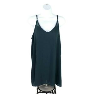 Amalli Talli Green Spaghetti Strap Sleeveless Dressy Top Womens XL